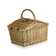 August Grove 2 Person Wicker Tweed Effect Double Lidded Fitted Picnic